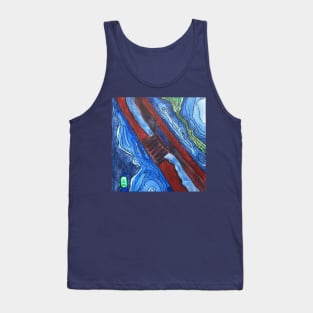 Topographic Melting Snow Tank Top